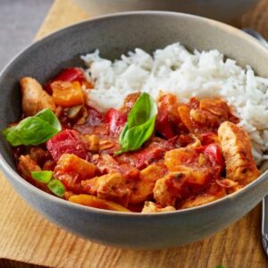 Poulet tikka massala et riz