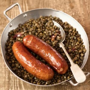 Saucisses aux lentilles