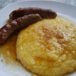 Diots de Savoie et polenta onctueuse