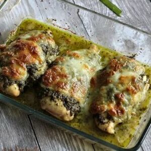 Poulet au pesto, mozzarella gratinée, céréales gourmandes