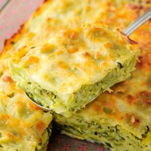 Gratin de ravioles aux courgettes et saumon fumé