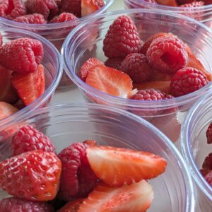 Salade de fraises et framboises
