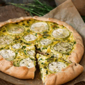 Tarte au pesto et fromage de chèvre