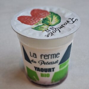 Yaourt confiture de framboises