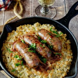 Diots de Savoie et gratin de crozets