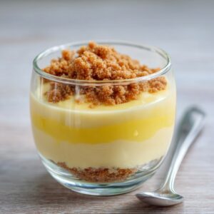 Verrine fromage blanc, lemon curd et spéculos