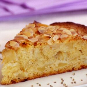 Gâteau moelleux pommes amandes