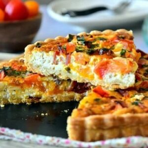 Quiche chèvre tomate