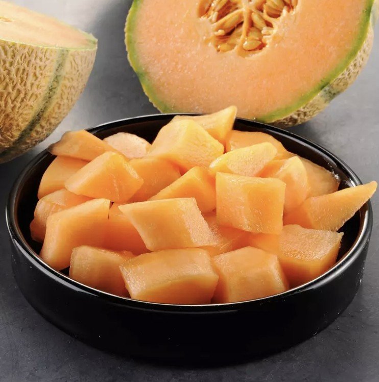 Melon frais en morceaux